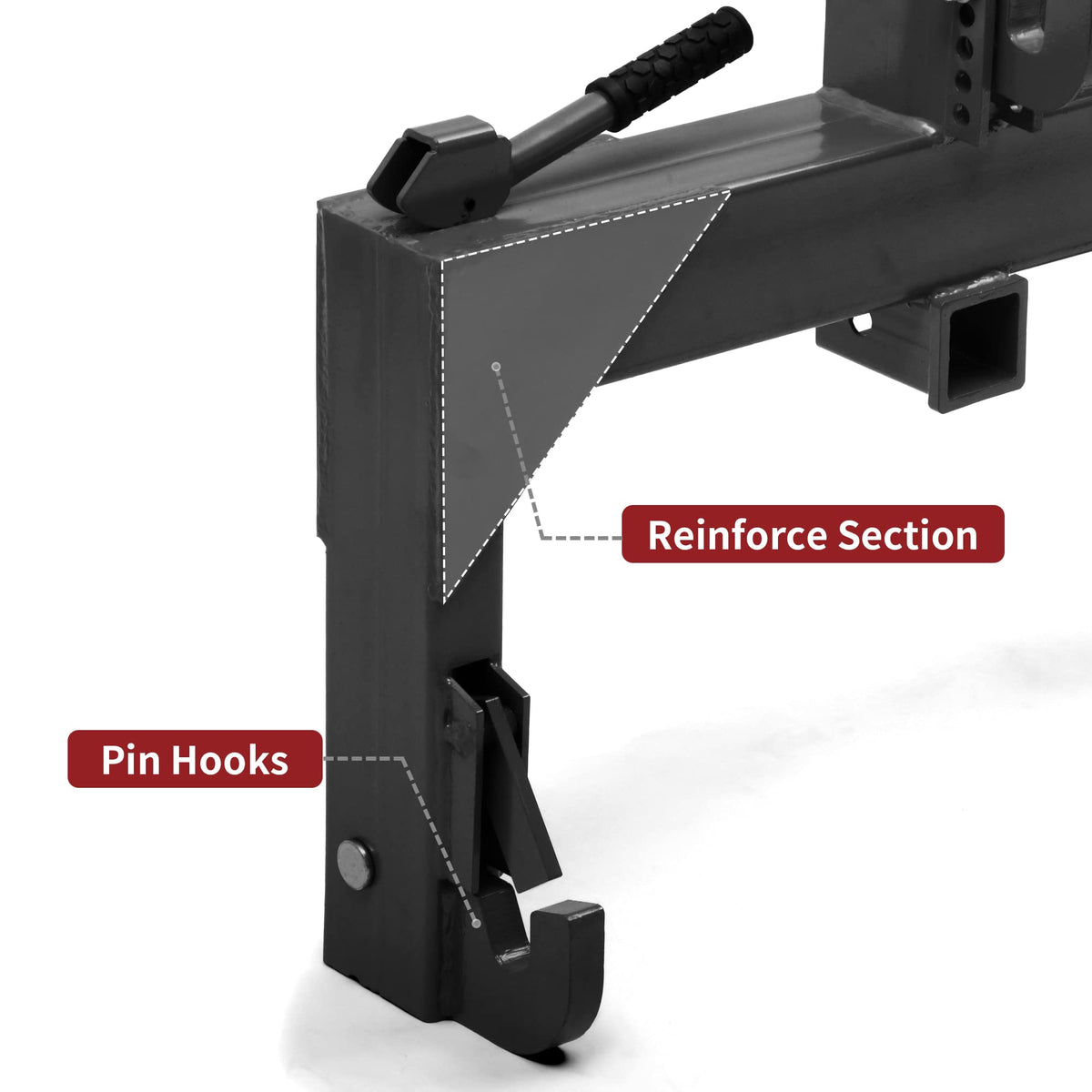 YITAMOTOR 2 inch receiver ready for trailer use and attachments