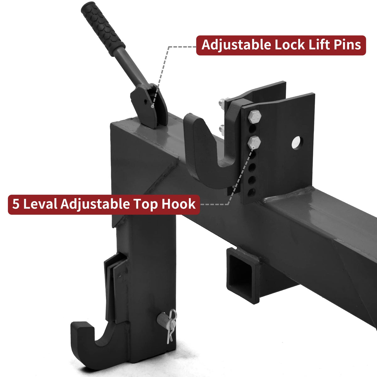 YITAMOTOR quick hitch attached to Category 1 tractor demonstrating compatibility