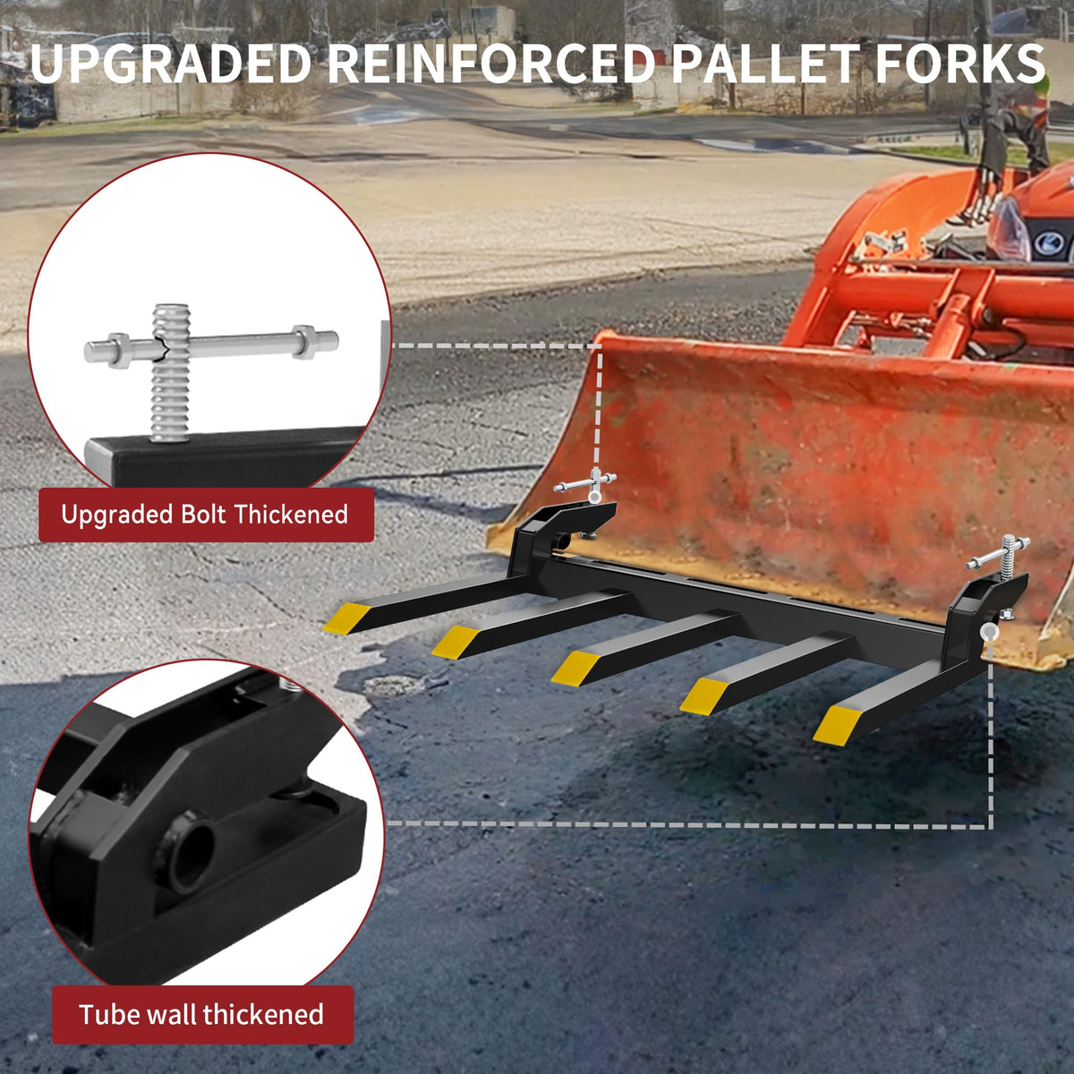 YITAMOTOR five-tine design enhances pallet and debris handling efficiency