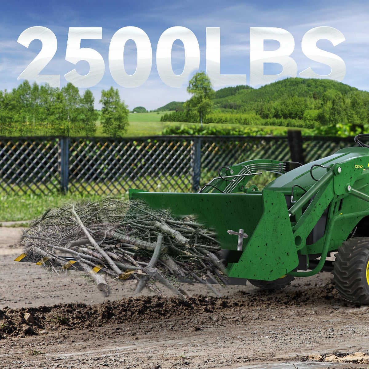 YITAMOTOR clamp-on debris forks fit 48-inch buckets for versatile loader use