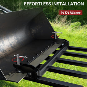 YITAMOTOR debris forks shown with heavy-duty build and quick attach