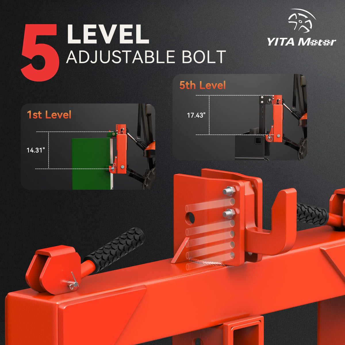 YITAMOTOR versatile adapter connects Cat 1 hitch to broader tools