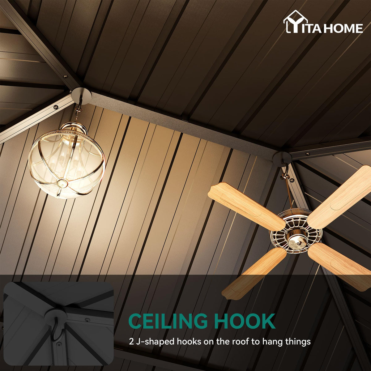 YITAHOME ground stakes anchoring for enhanced stability.