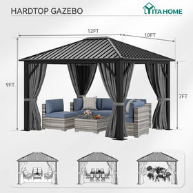 YITAHOME privacy-ventilated sidewalls offer shade and airflow.