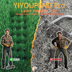 YIYOUPENG aerator designed for clay, sand, and loam soils with ease.