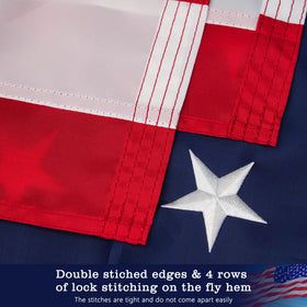 Brass grommets on the YIYUESQUHF flag resist rust