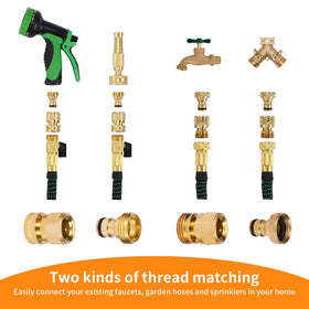 Yizerel brass female connector close-up highlights robust construction and easy connection.