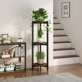 YIZAIJIA plant stand close-up frame highlighting sleek metal construction.