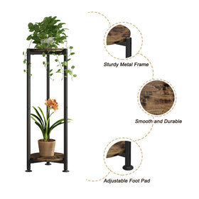 YIZAIJIA assembly-ready plant stand displayed with clear setup steps