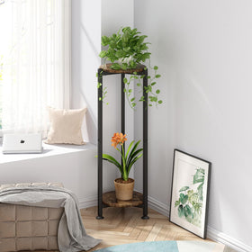 YIZAIJIA indoor plant stand shown with shelving for balcony use