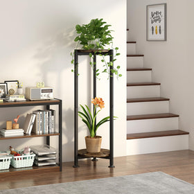 YIZAIJIA metal frame with MDF shelf adds sturdy, stylish storage for plants