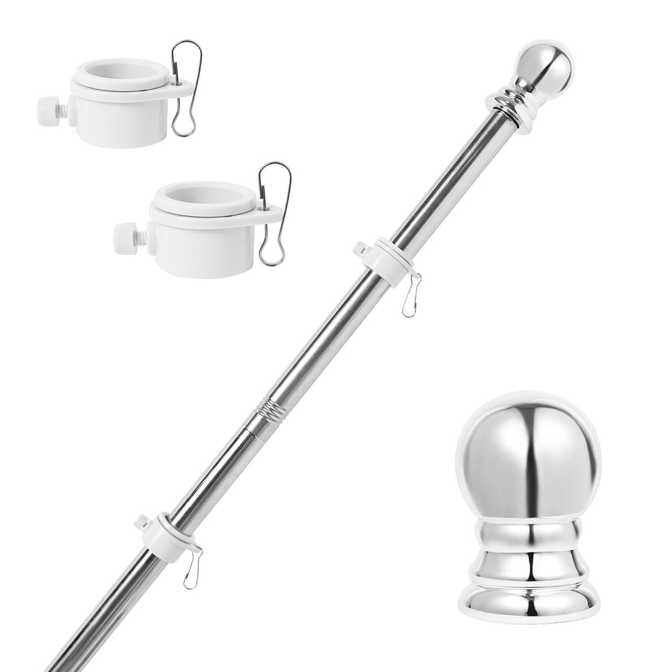YKFLY flag pole 5ft outdoor stainless steel for durable yard installations.