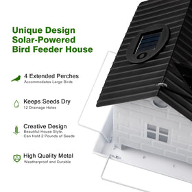 YKNTGIAO durable metal house stands up to weather while staying stylish