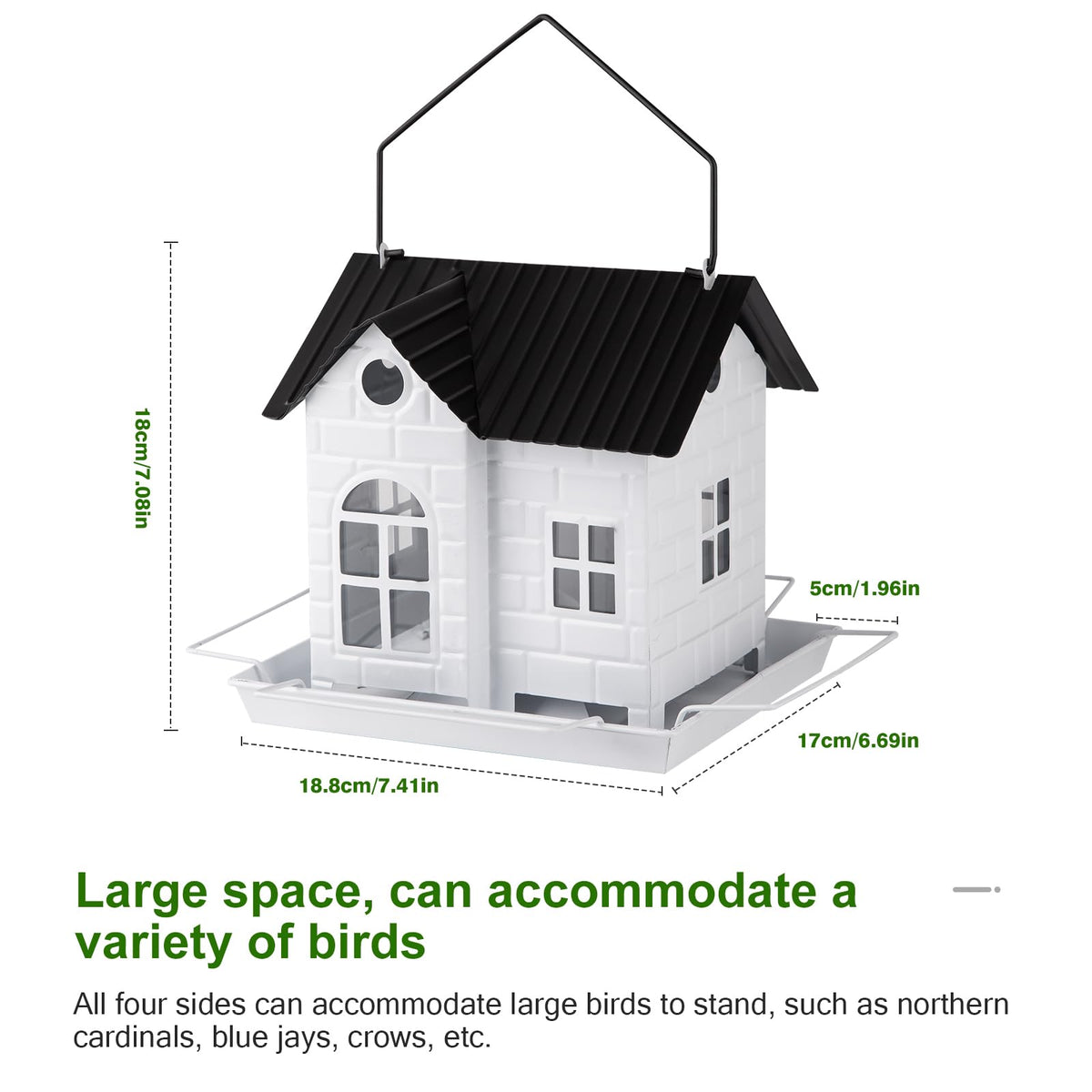 YKNTGIAO large capacity seed holder reduces refills during busy birdwatching days