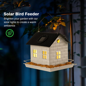 YKNTGIAO squirrel-proof top design prevents roof access, keeping birds fed