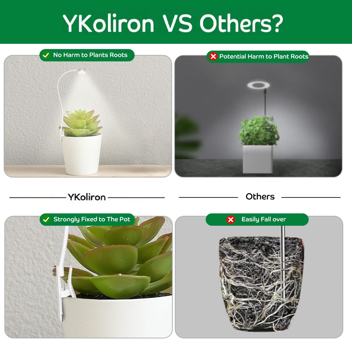 Energy-efficient design delivers strong PPFD at 6.5 inches for close-range lighting.