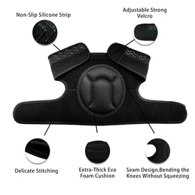 Adjustable Velcro straps on the YKTSUJ knee pad for a secure fit