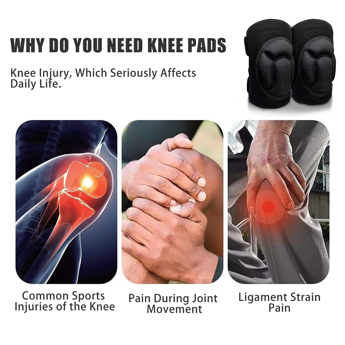 Three sizes available for the YKTSUJ knee pad fit