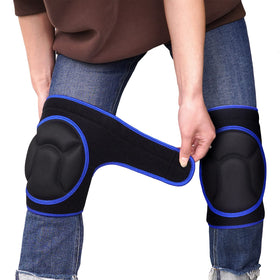YKTSUJ knee pads show adjustable shoulder straps for a secure fit during cleaning.