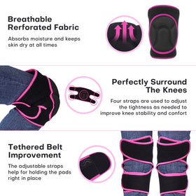 YKTSUJ knee pads feature adjustable Velcro for a custom fit
