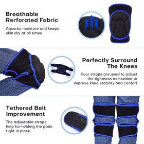 YKTSUJ knee pads offer a non-slip sole for stability on uneven ground.