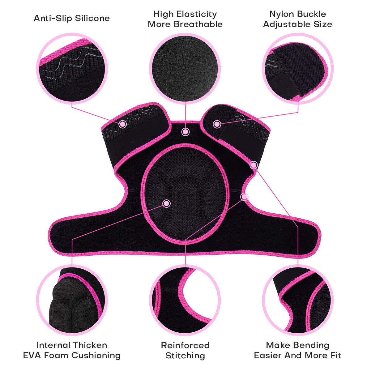 YKTSUJ knee pads available in three sizes for different users