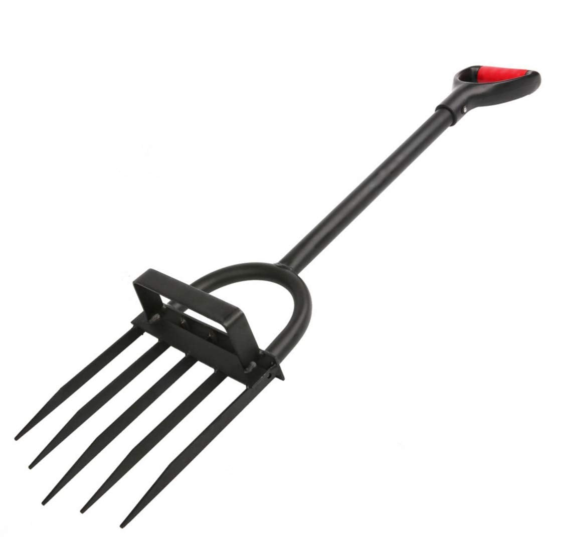 Ymachray 5-tine pitch fork head designed for heavy-duty soil tasks