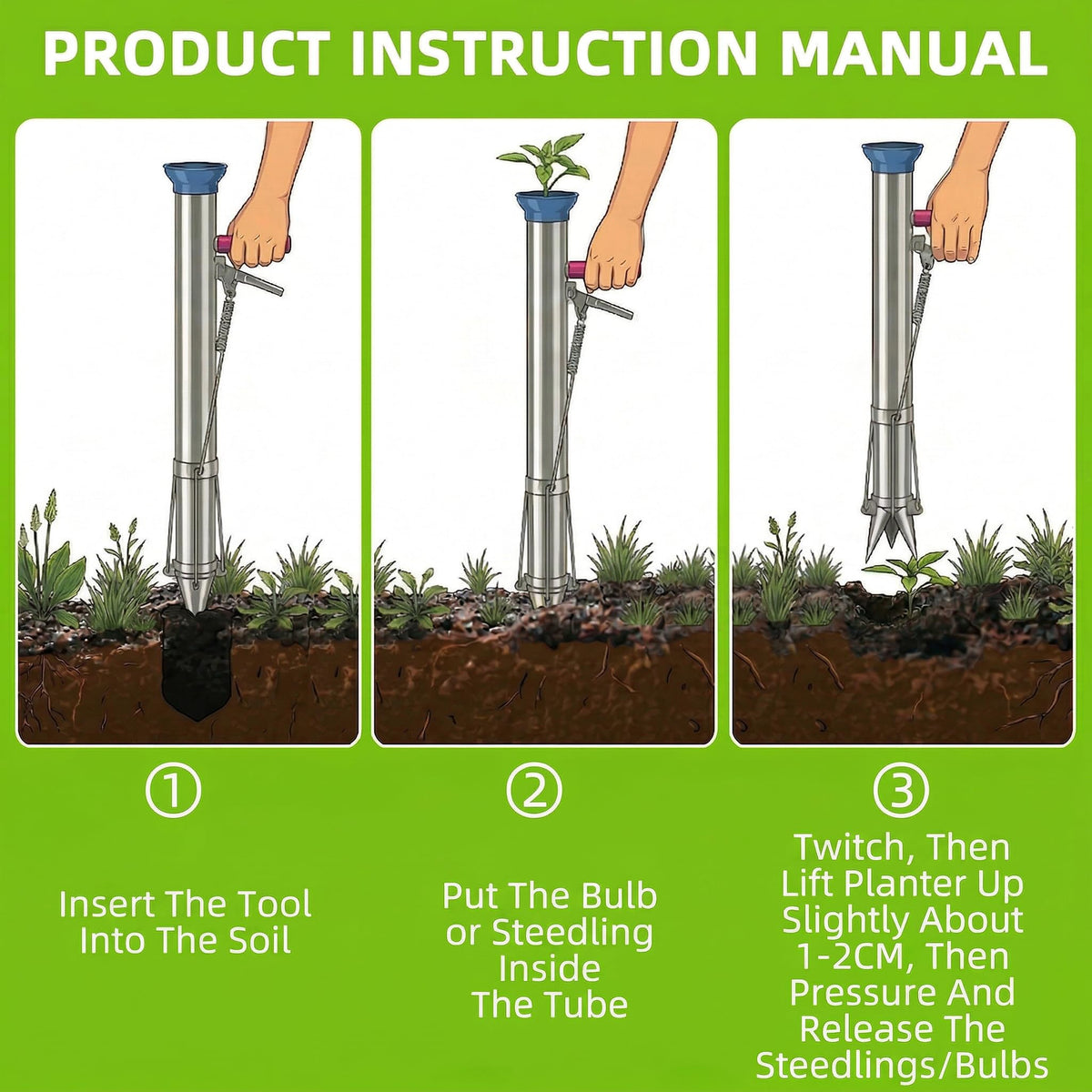 Ymachray planter sponge handles provide comfortable grip during long sessions.