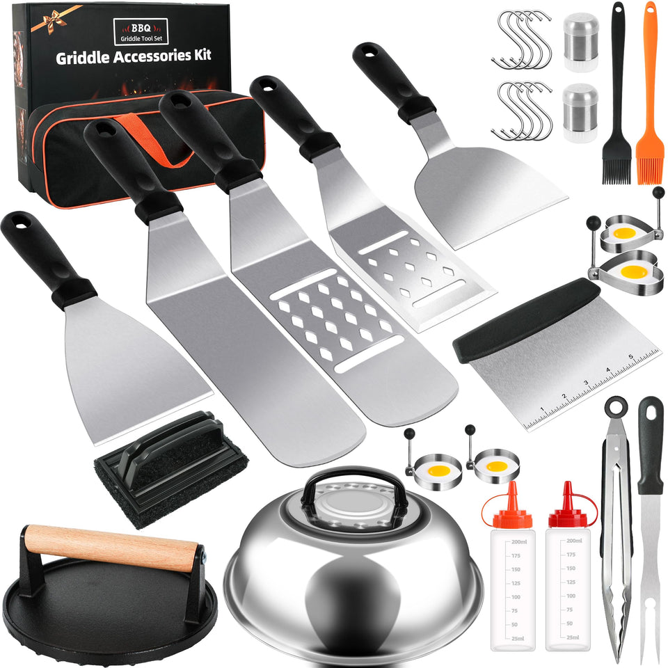 YMHB 30pcs griddle accessories kit for versatile outdoor cooking.