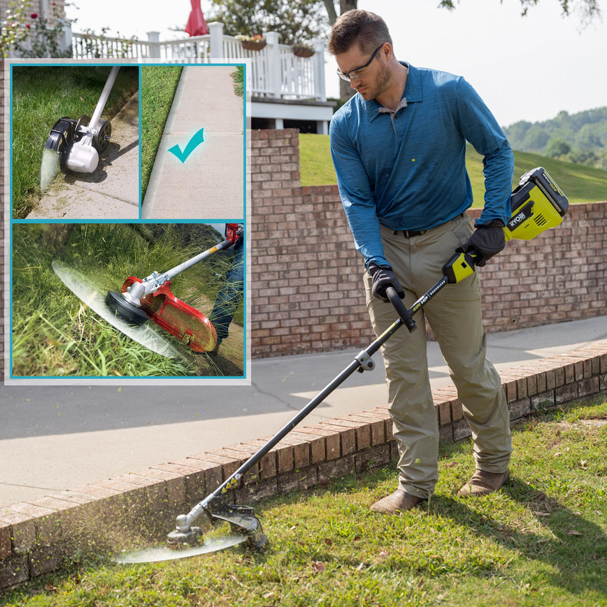 YMHB AF-100 in garden use delivering clean, even cuts