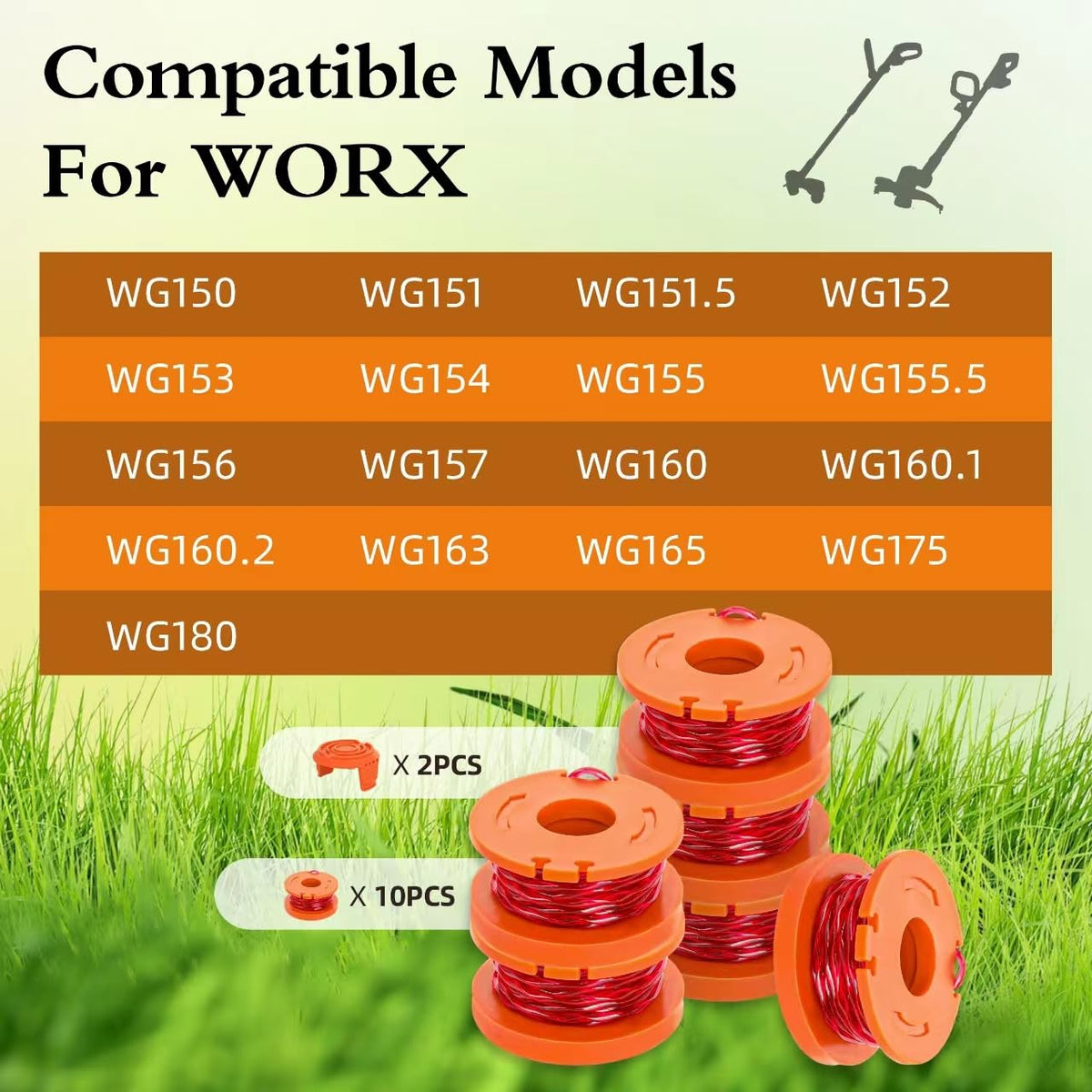 YMHB nylon line on spool offers durable, flexible trimming.