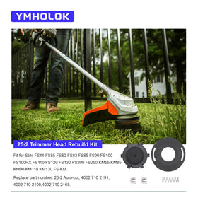 Ymholok trimmer head spring included for reliable tension during trimming.