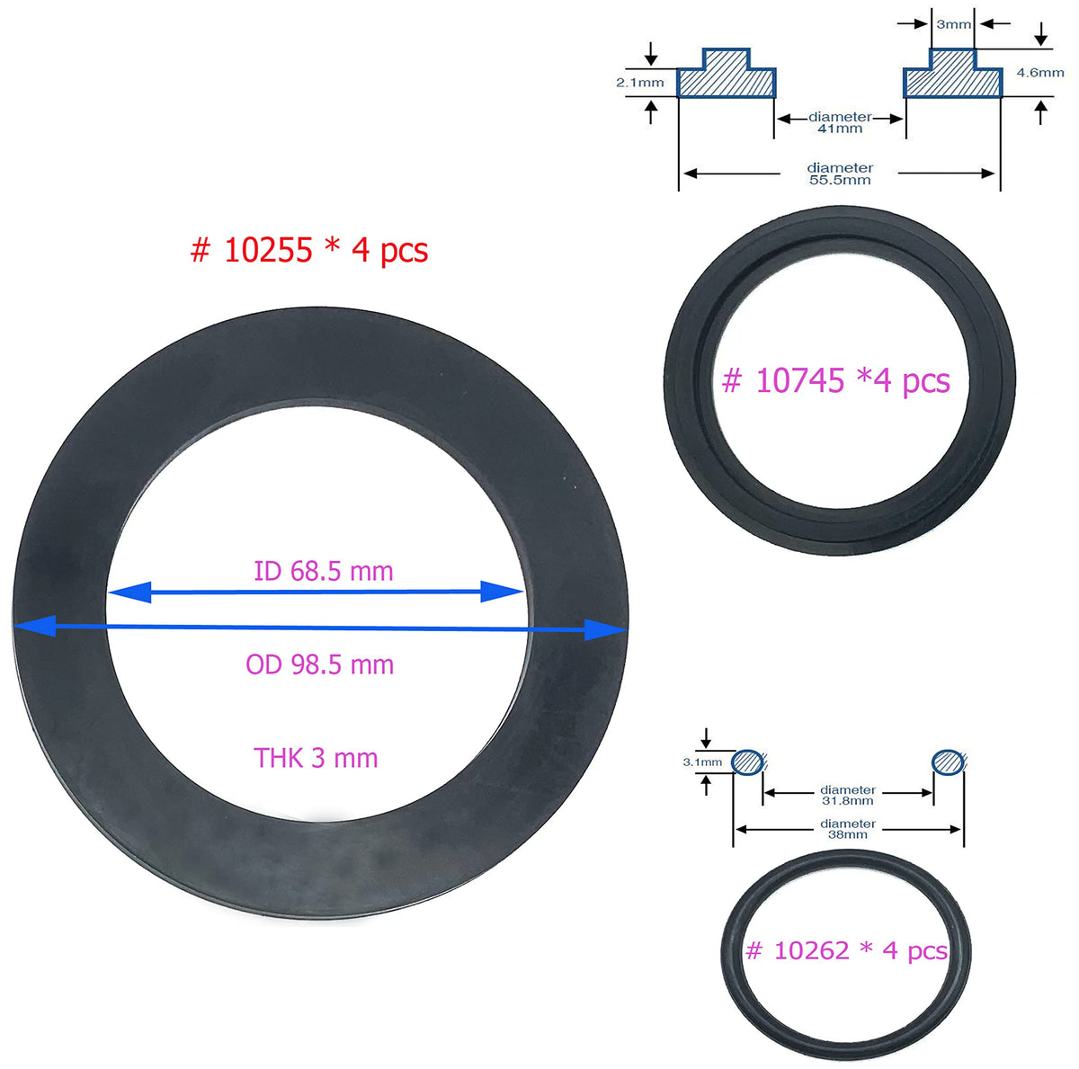 YMHYJY 25076RP Intex compatibility kit fits common pool parts