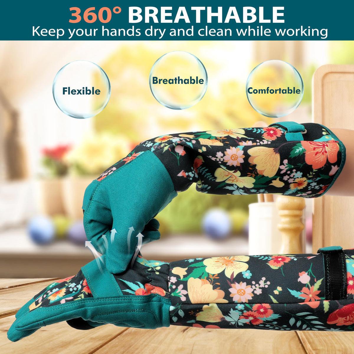 Ymomode floral design garden gloves blend style with practical gardening protection.