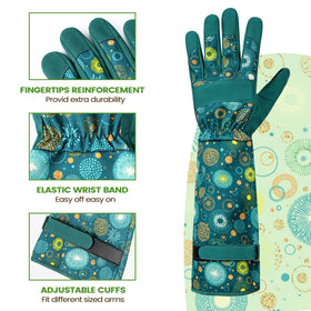 Ymomode glove on arm showing extended protection and forearm coverage