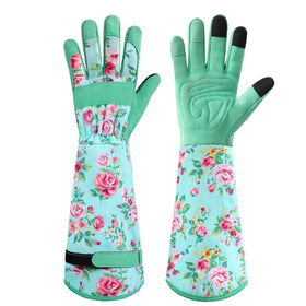 Ymomode women's long sleeve garden gloves protect palms during pruning and weeding