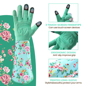 Ymomode ergonomic fit with elastic wrists prevents slipping while planting