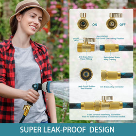 YMTEEDIO 10-pattern nozzle offers versatile watering options.