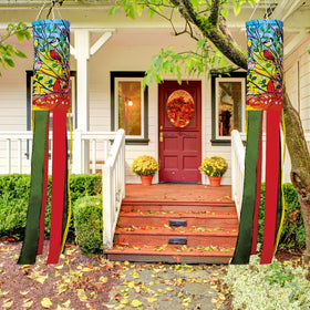 YMYIELD tree birds windsock features vibrant colors for lively outdoor movement.