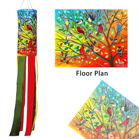 YMYIELD hanging windsock with swivel clasp enables easy outdoor display.