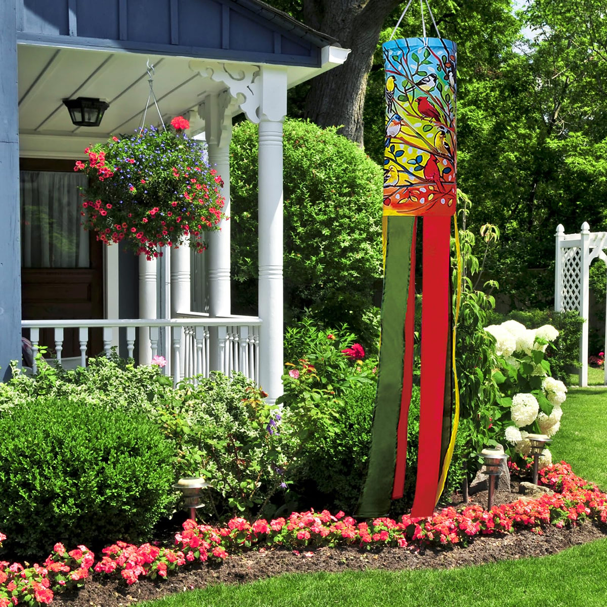 YMYIELD weather resistant polyester windsock keeps colors year round.