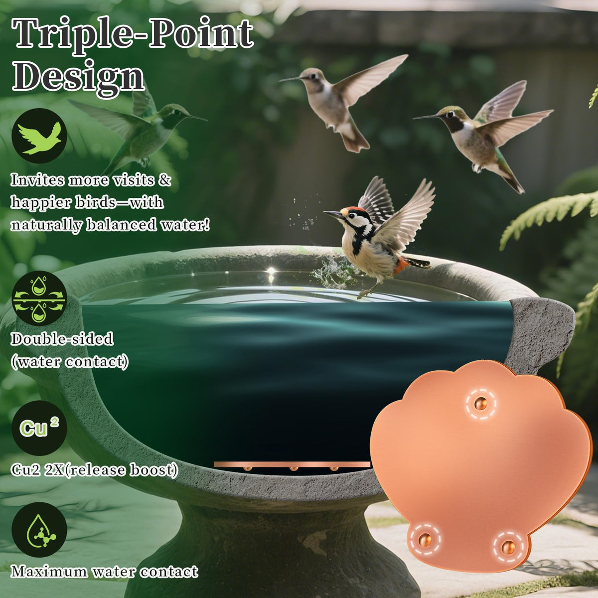 Yncotte all season weatherproof copper disc performs in any outdoor conditions.