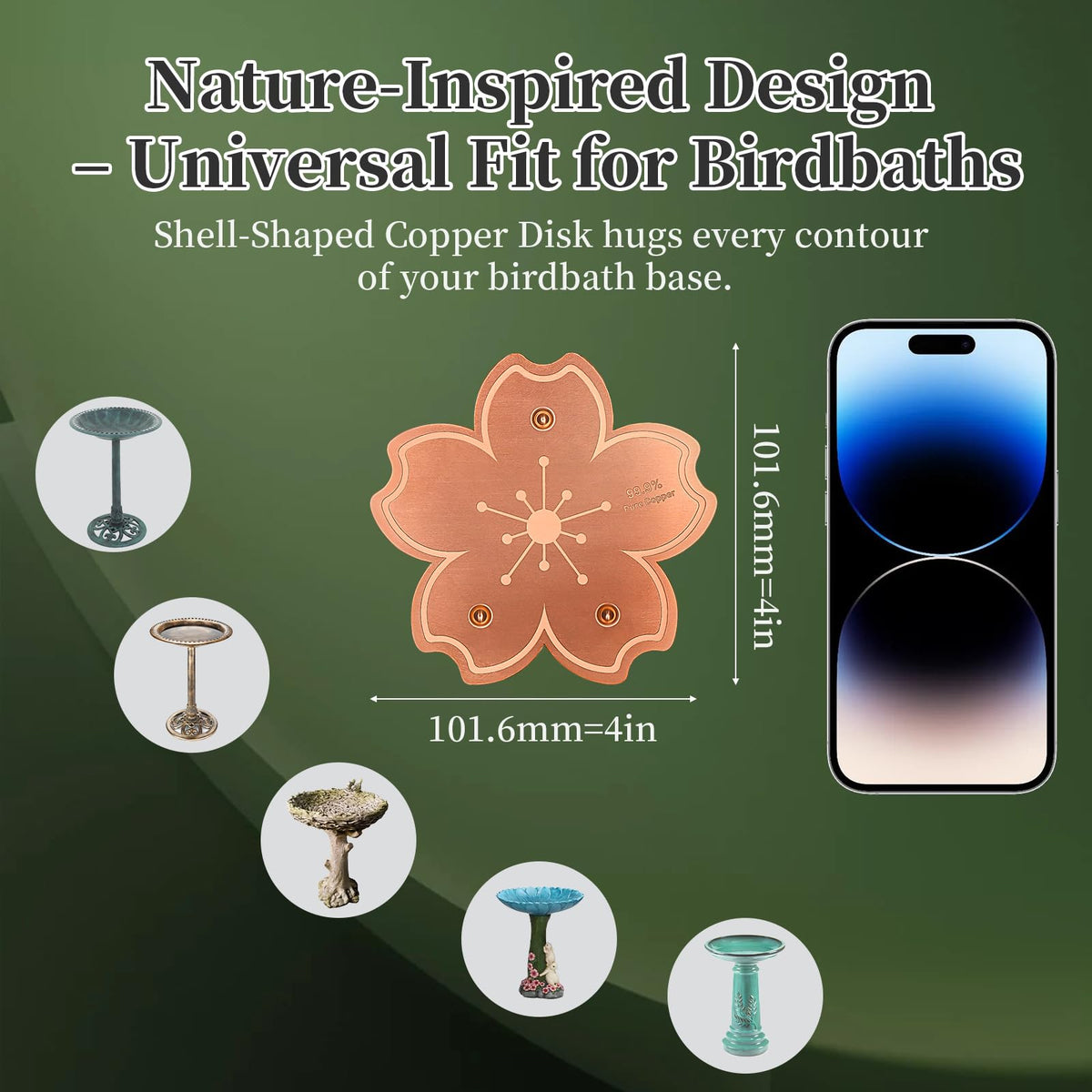 Yncotte garden-friendly bird bath visual enhances outdoor space
