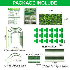 YNERHAI Garden Netting Kit connectors and clips simplify secure installation.