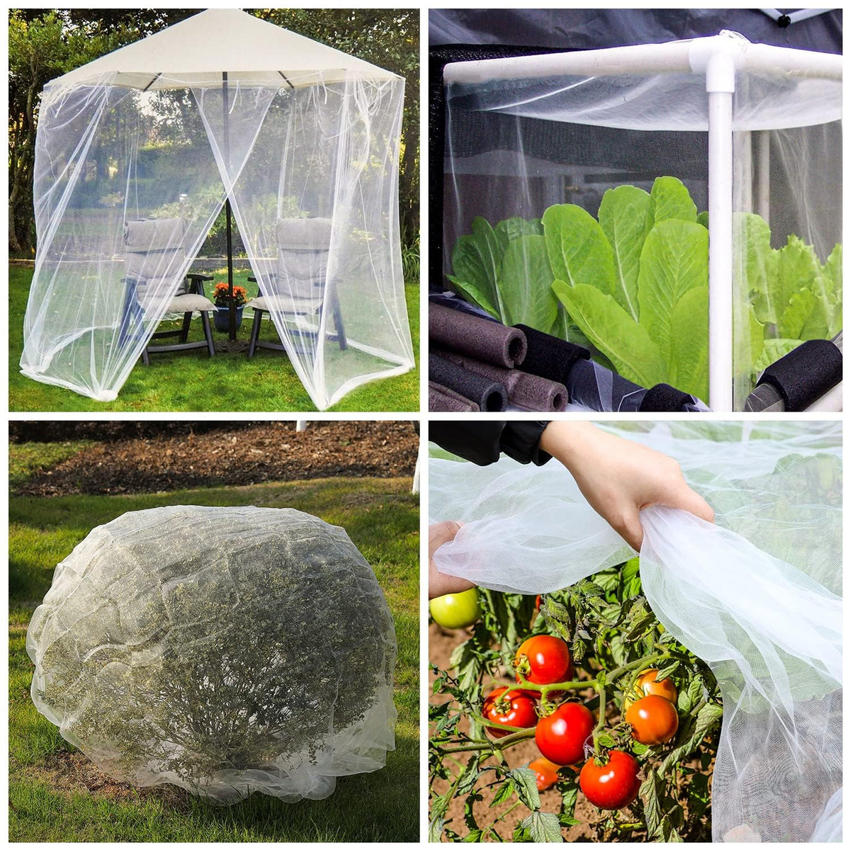YNERHAI Garden Netting Kit assembled hoops support for raised beds.