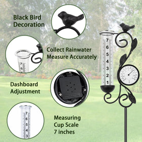 YNGFIL soil-insertion rod keeps the gauge steady in windy conditions.