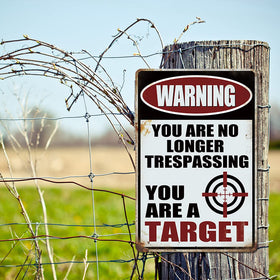 Yniaun Decor funny no trespassing sign; eye-catching and conversation-starting