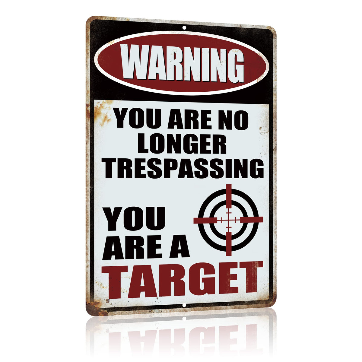 Yniaun Decor No Trespassing tin sign for coffee bars; durable indoor/outdoor wall decor