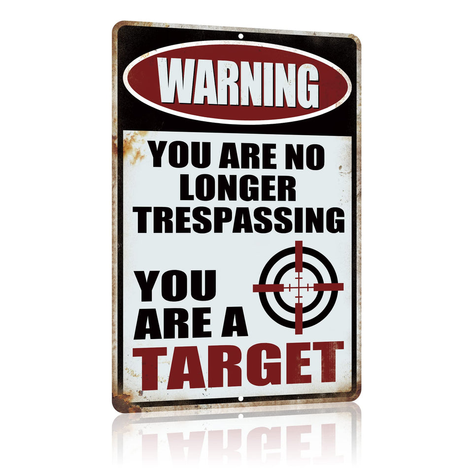 Yniaun Decor No Trespassing tin sign for coffee bars; durable indoor/outdoor wall decor