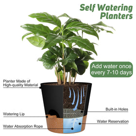 YNNICO 10-inch pot for indoor-outdoor use supports versatile setups.